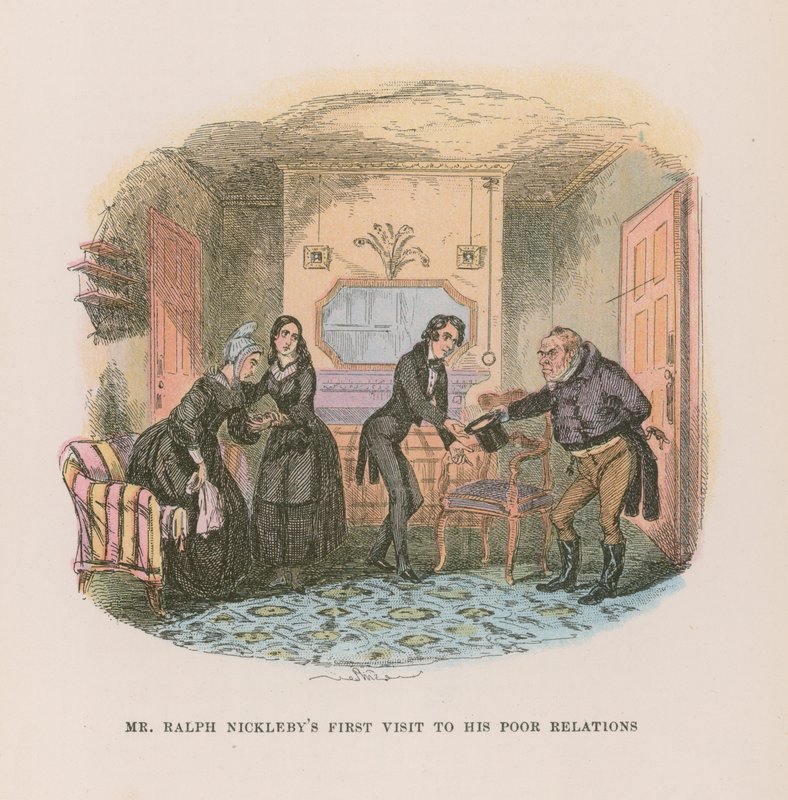 Illustrasjon for Nicholas Nickleby av Hablot Knight Browne