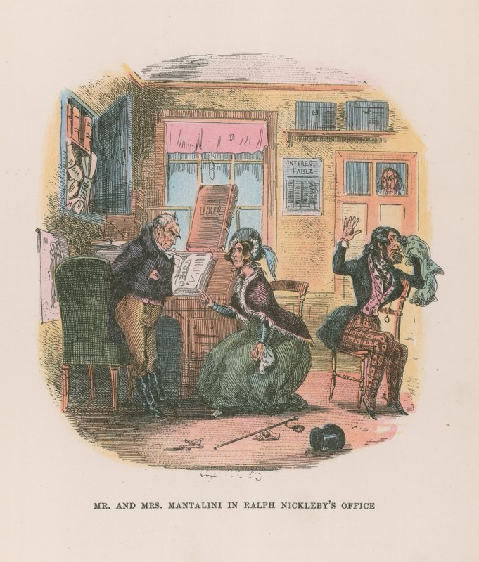Illustrasjon for Nicholas Nickleby av Hablot Knight Browne