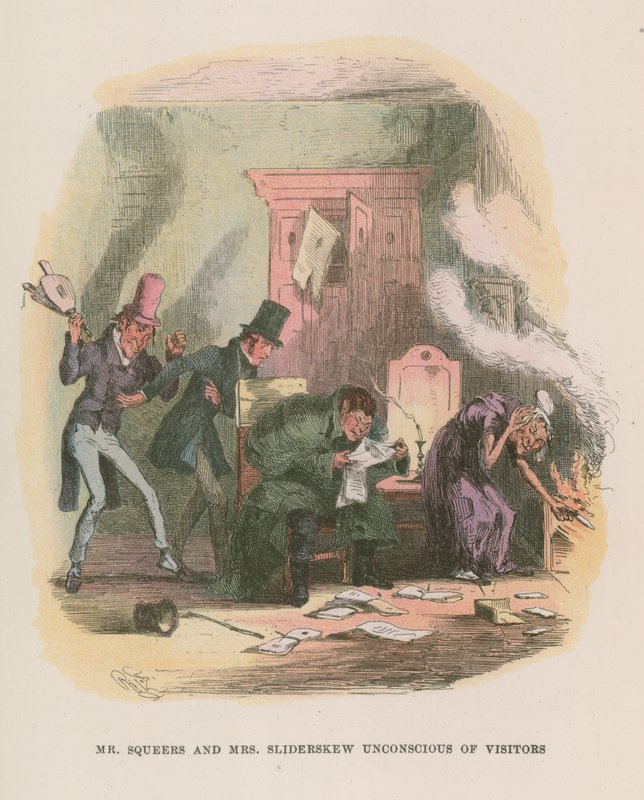 Illustrasjon for Nicholas Nickleby av Hablot Knight Browne