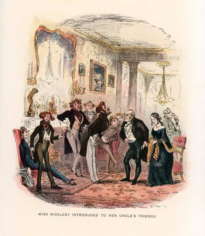 Illustrasjon for Nicholas Nickleby av Hablot Knight Browne