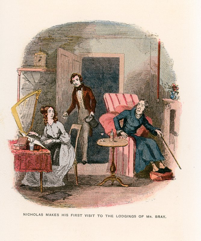 Illustrasjon for Nicholas Nickleby av Hablot Knight Browne
