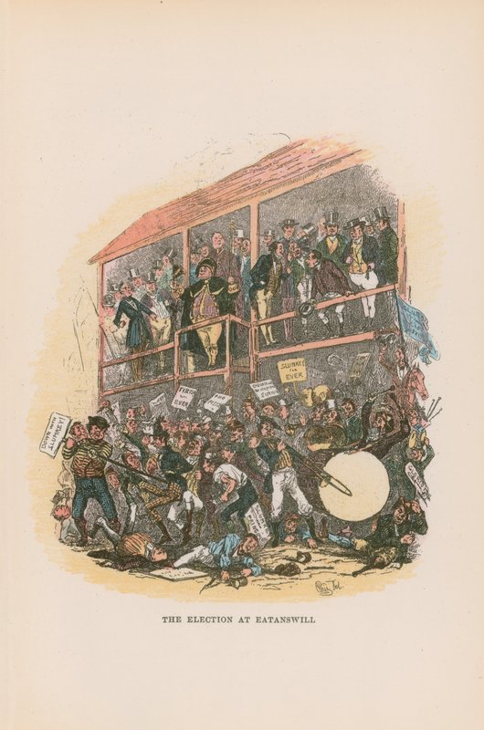 Illustrasjon for Pickwick Papers av Hablot Knight Browne