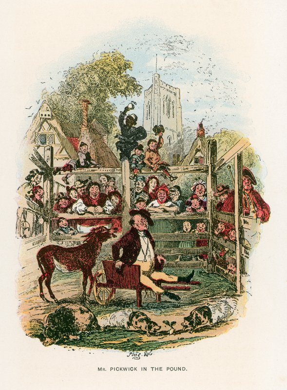 Illustrasjon for Pickwick Papers av Hablot Knight Browne