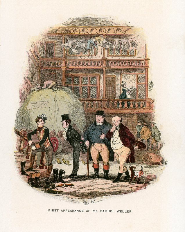 Illustrasjon for Pickwick Papers av Hablot Knight Browne