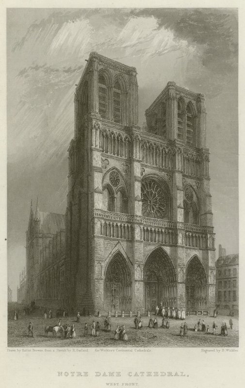 Notre Dame-katedralen, vestfronten av Hablot Knight Browne