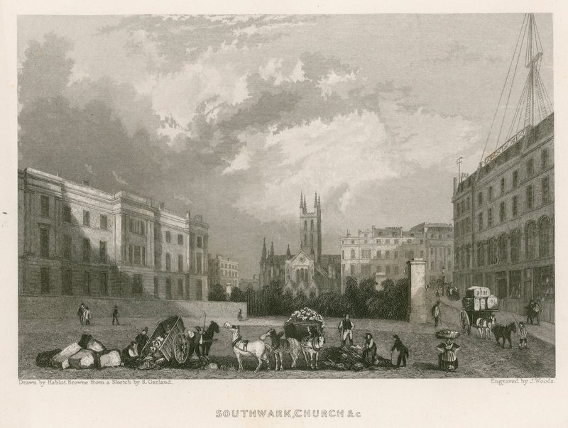 St Saviour's Church, Southwark, London av Hablot Knight Browne