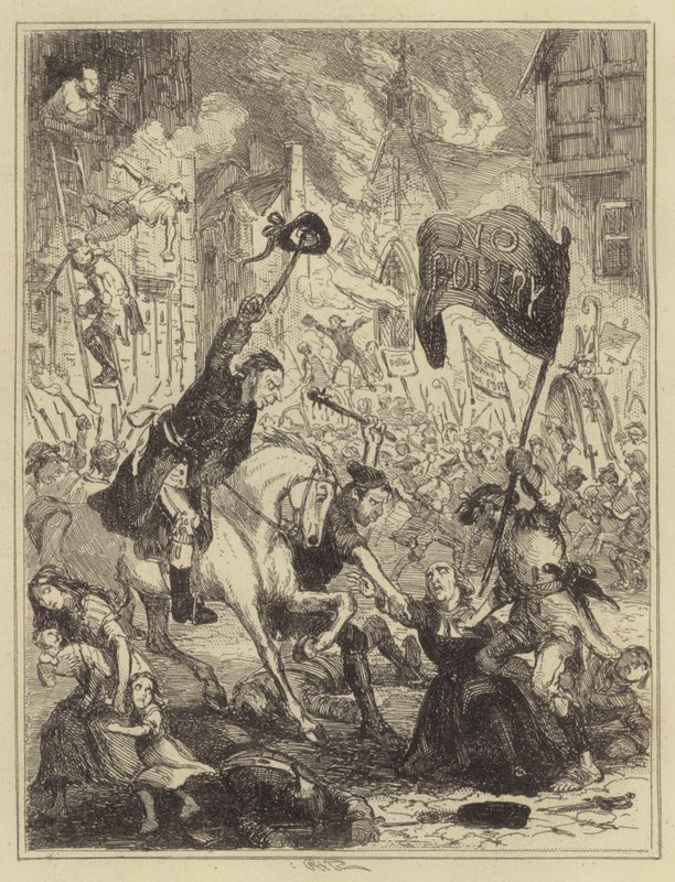 London-opptøyene av Hablot Knight Browne