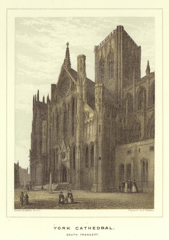 York katedral, sørlig tverrarm av Hablot Knight Browne