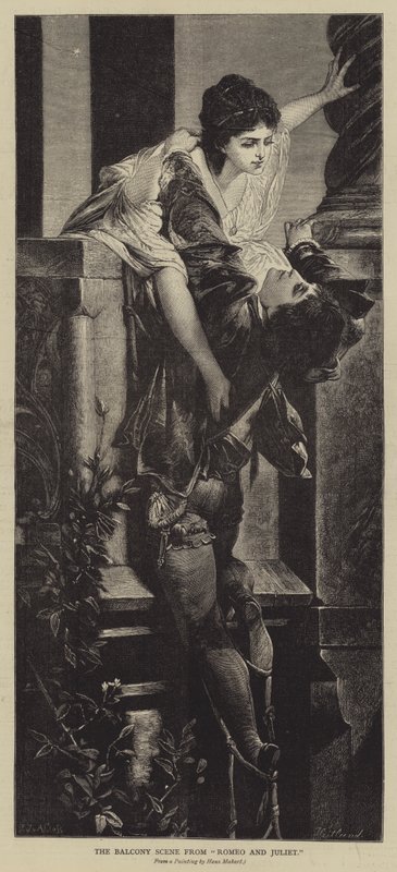 Balkongscenen fra Romeo og Julie av Hans Makart