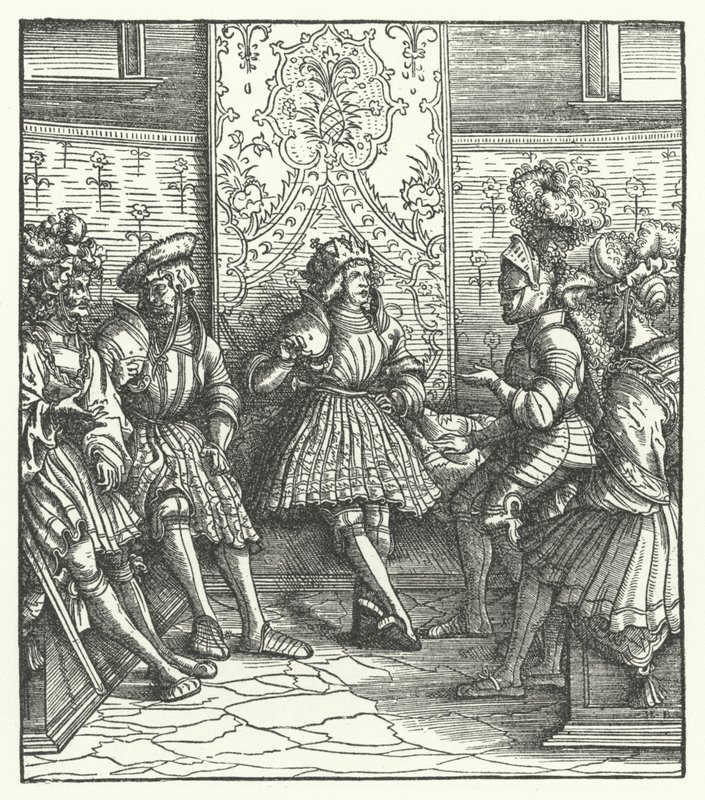 fransk krigsråd av Hans (after) Burgkmair
