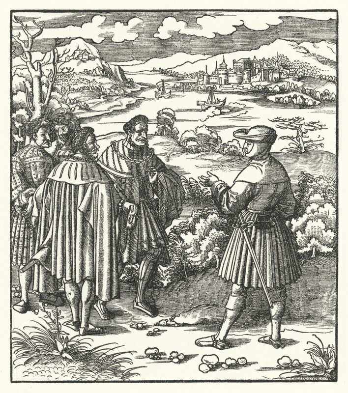 Den hellige romerske keiser Maximilian I, c1496 (gravering) av Hans (after) Burgkmair