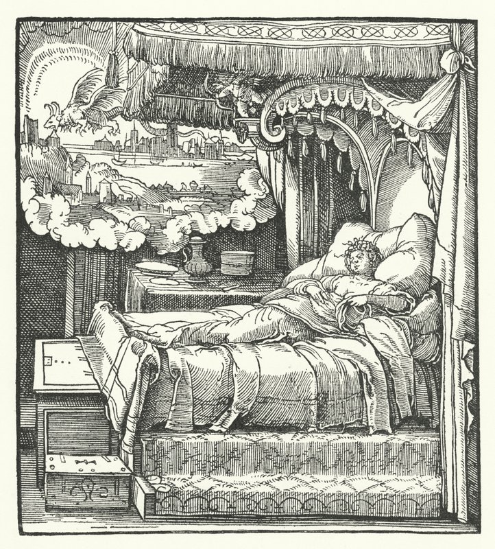 The Vision of the Sibyl (gravering) av Hans (after) Burgkmair