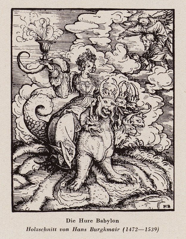 Hore of Babylon (tresnitt) av Hans (after) Burgkmair