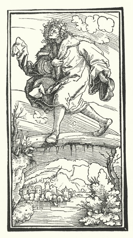 Tresnitt fra De Remediis Giantum Fortunae (Remedies for Fortune Fair and Foul) av Petrarch (gravering) av Hans (after) Burgkmair