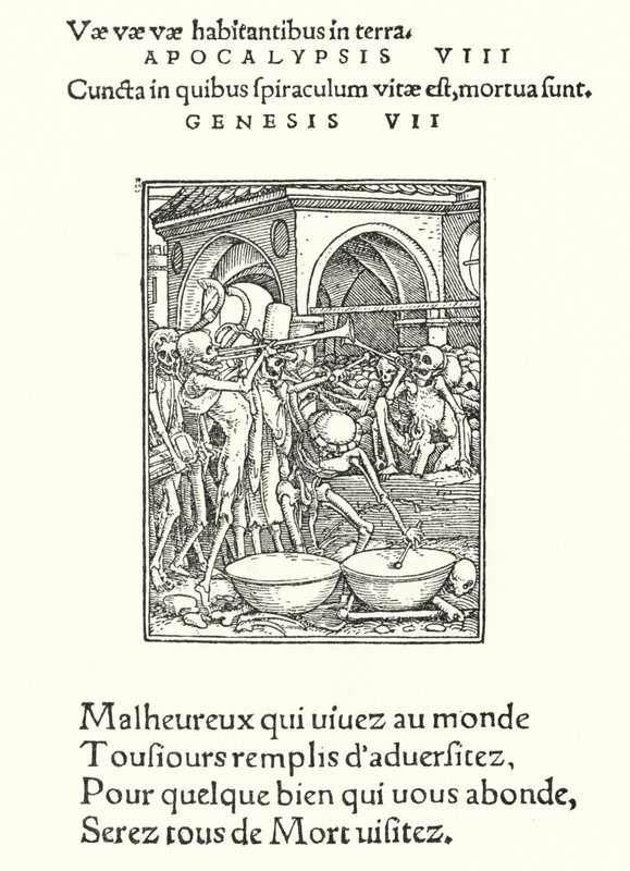 The Charnel House (gravering) av Hans (after) Holbein the Younger