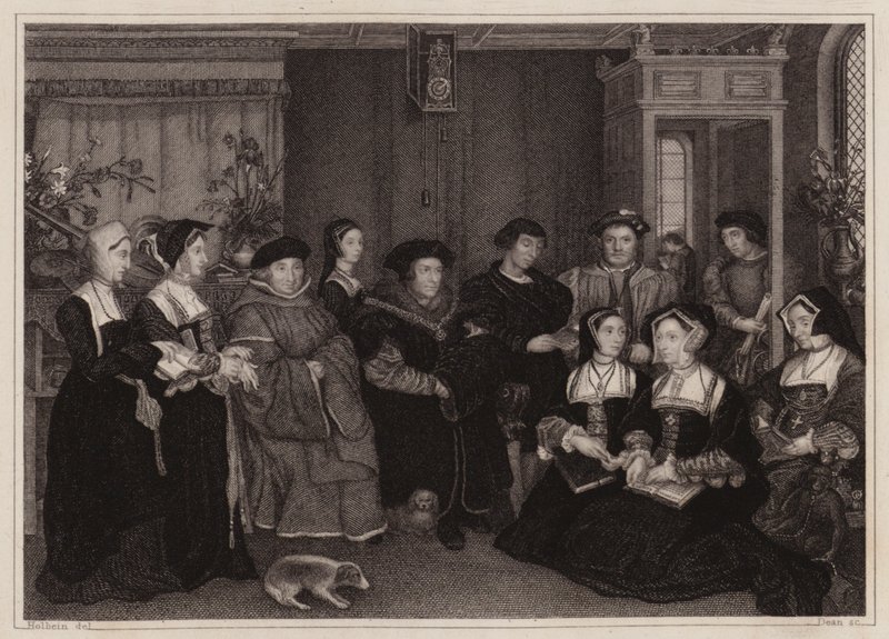 Familien til Sir Thomas More (gravering) av Hans (after) Holbein the Younger