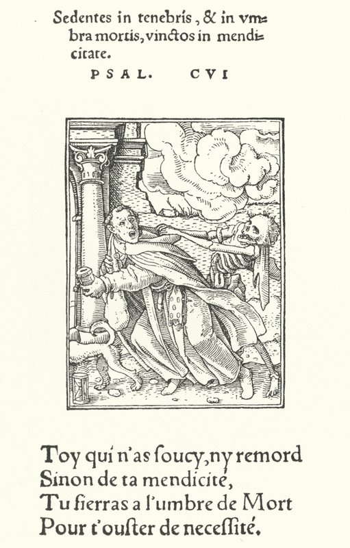 The Mendicant Friar, eller Monk (gravering) av Hans (after) Holbein the Younger