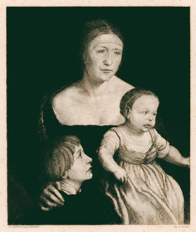 Kona til Holbein (gravering) av Hans (after) Holbein the Younger