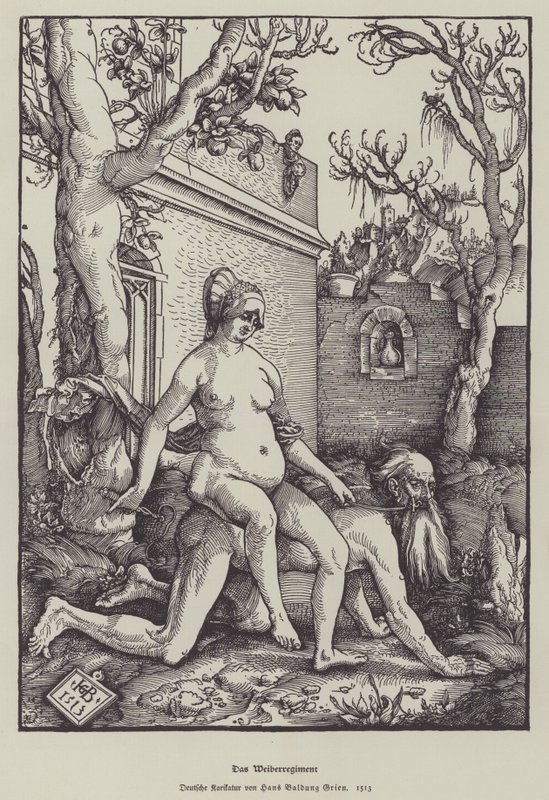Aristoteles og Phyllis, 1513 av Hans Baldung Grien