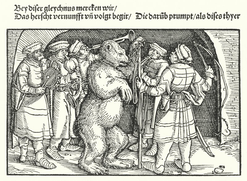 The Bear Trainers av Hans Burgkmair
