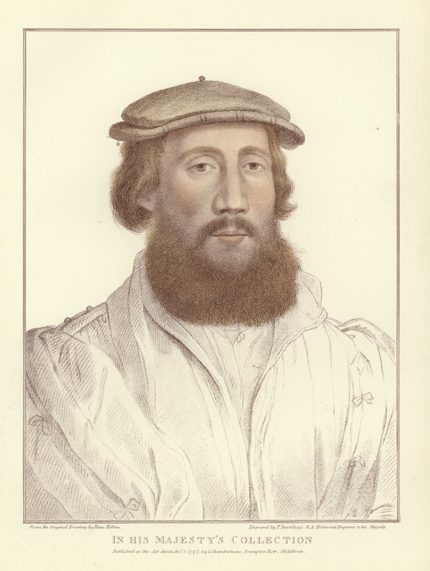 Anonym mann (akvatint) av Hans Holbein der Jüngere