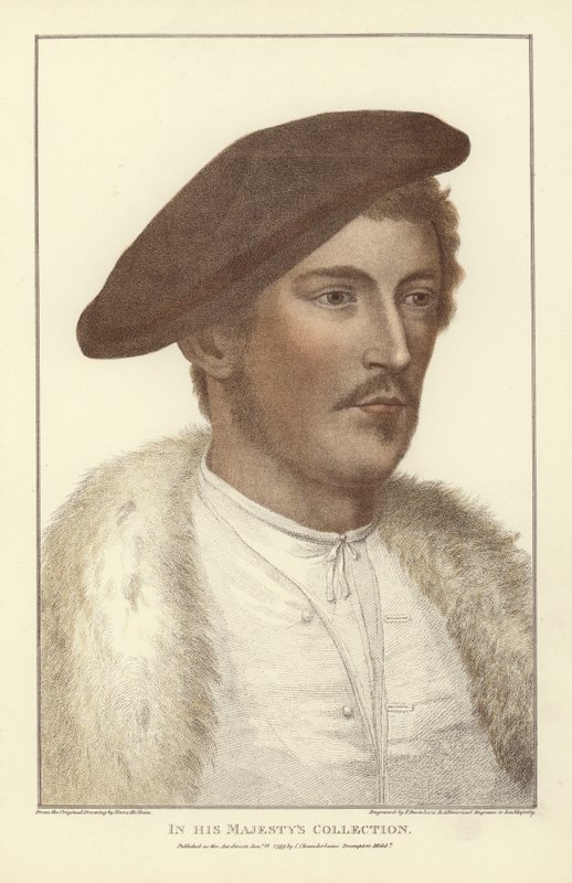 Anonym mann (akvatint) av Hans Holbein der Jüngere
