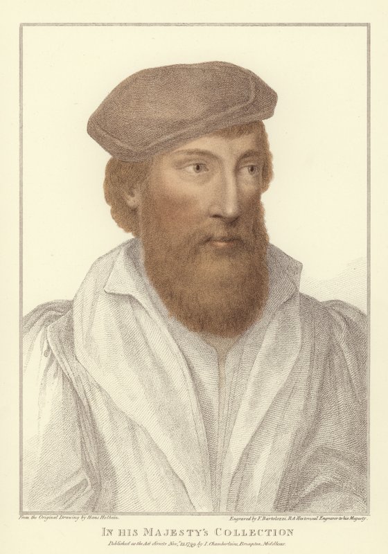 Anonym mann (akvatint) av Hans Holbein der Jüngere