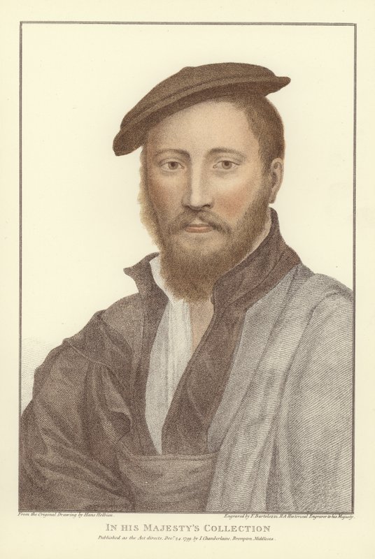 Anonym mann (akvatint) av Hans Holbein der Jüngere