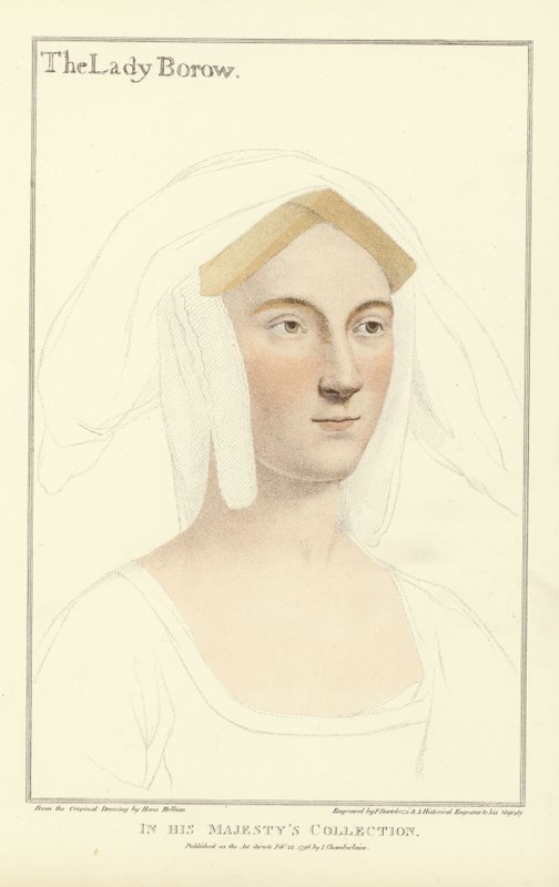 Catherine, The Lady Borough (akvatint) av Hans Holbein der Jüngere