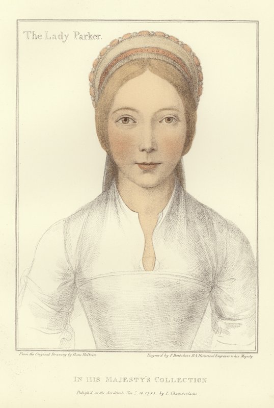 Elizabeth, Lady Parker (akvatint) av Hans Holbein der Jüngere