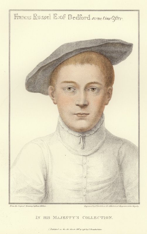 Francis Russell, jarl av Bedford (akvatint) av Hans Holbein der Jüngere
