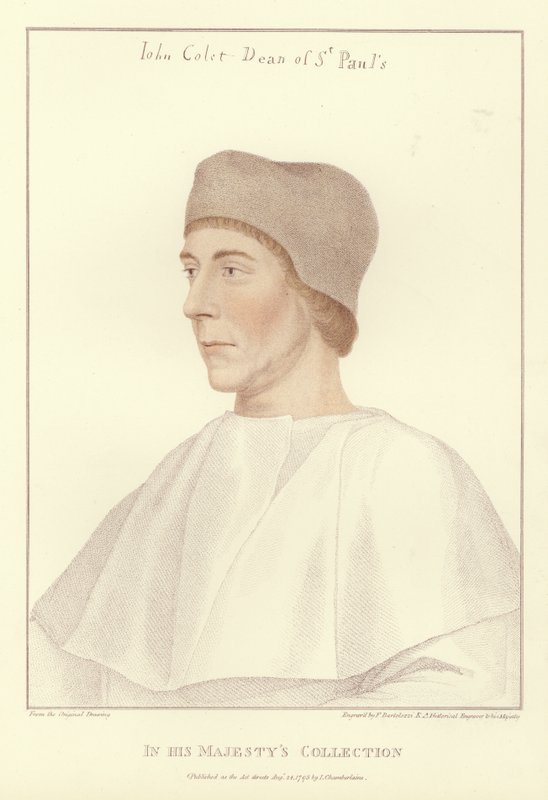 John Colet, dekan ved St Pauls Cathedral (akvatint) av Hans Holbein der Jüngere