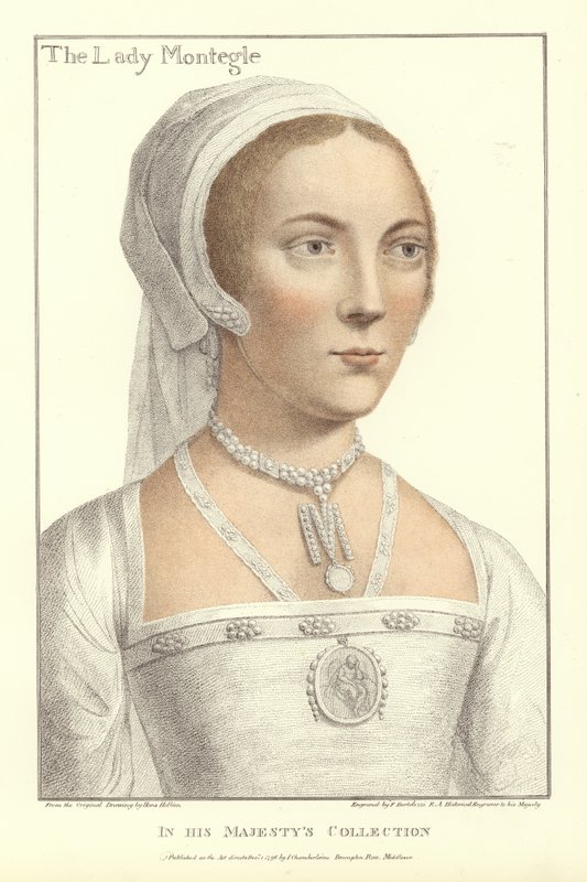 Lady Mary Brandon, Barones Monteagle (akvatint) av Hans Holbein der Jüngere