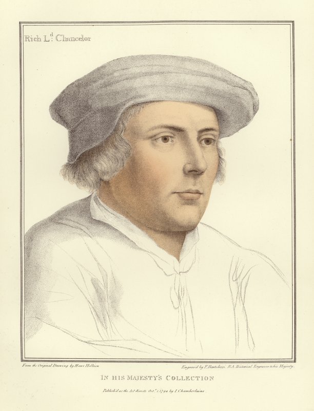Lord Rich, Lord Chancellor (akvatint) av Hans Holbein der Jüngere