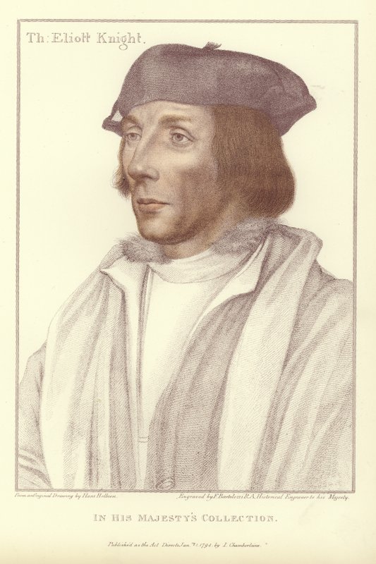Sir Thomas Elyot, (akvatint) av Hans Holbein der Jüngere