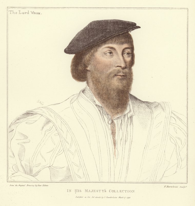 Thomas Vaux, andre baron Vaux av Harrowden (akvatint) av Hans Holbein der Jüngere