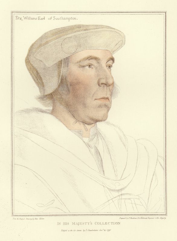 William FitzWilliam, jarl av Southampton (akvatint) av Hans Holbein der Jüngere