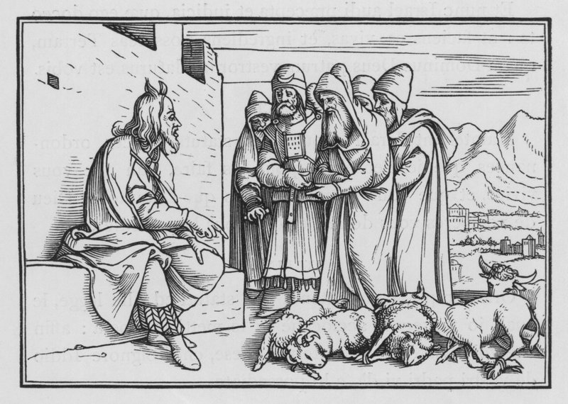 En profet som skal oppstå som Moses, 5. Mosebok XVIII, 15 av Hans Holbein der Jüngere