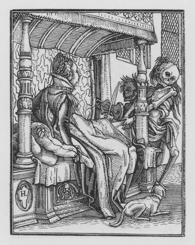 Holbeins Dødedans: Hertuginnen av Hans Holbein der Jüngere