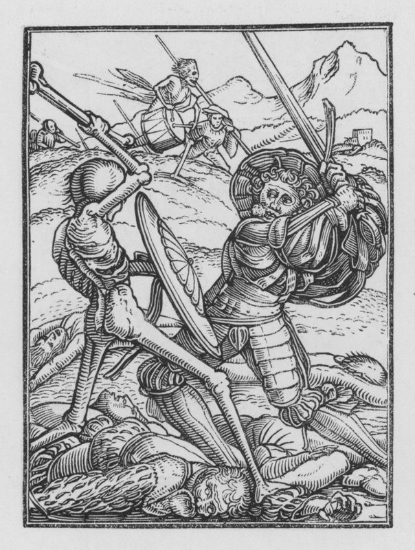 Holbeins Dødsdans: Soldaten av Hans Holbein der Jüngere