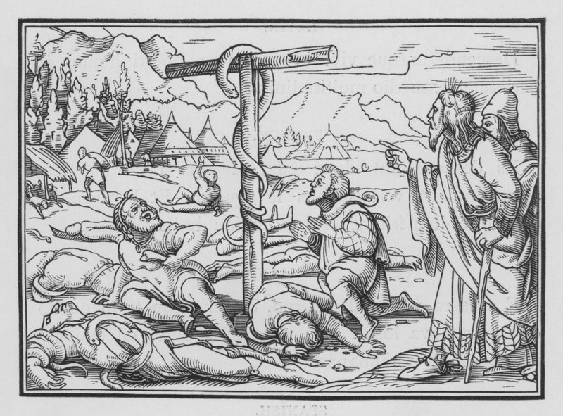 The Brazen Serpent, Numbers XXI, 9 av Hans Holbein der Jüngere