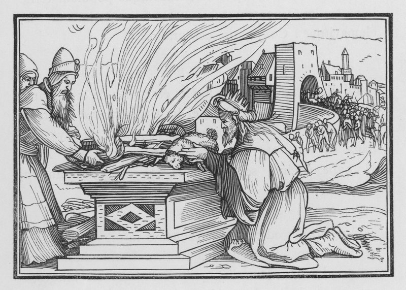 Ahaz Reigneth Very Wickedly, 2 Konger XVI, 12 av Hans after Holbein the Younger