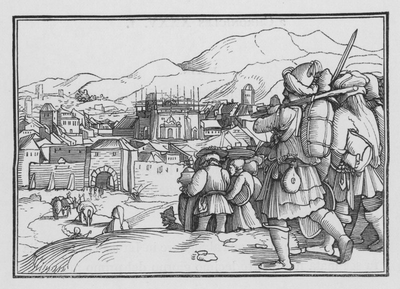 Kyros gjenoppretter templets kar, Ezra I, 6 av Hans after Holbein the Younger