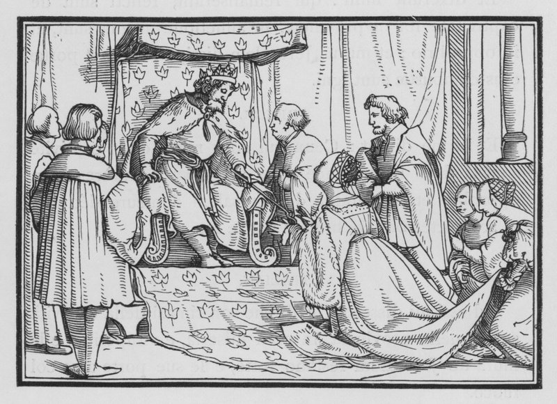 Esther er kronet dronning, Esther II, 17 av Hans after Holbein the Younger