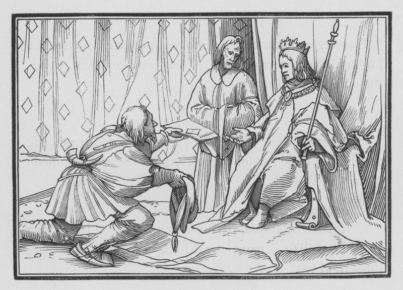 Hiram Sendeth gratulerer Salomo, 1 Konge V, 1 av Hans after Holbein the Younger