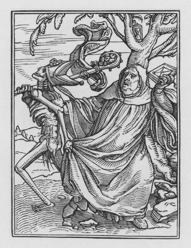 Holbeins Dødedans: Abbeden av Hans after Holbein the Younger