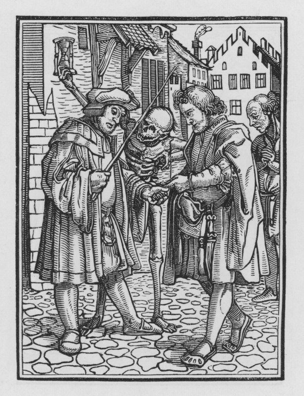Holbeins Dødedans: Advokaten av Hans after Holbein the Younger
