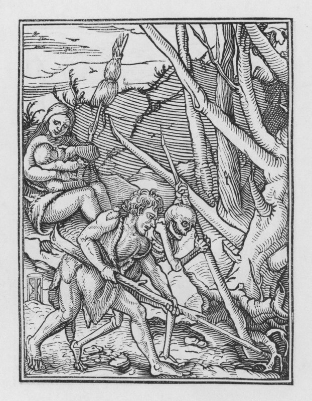 Holbeins Dødsdans: Konsekvensene av fallet av Hans after Holbein the Younger