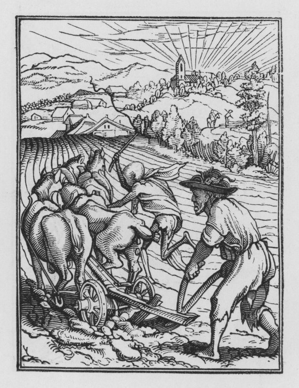 Holbeins Dødedans: Husmannen av Hans after Holbein the Younger