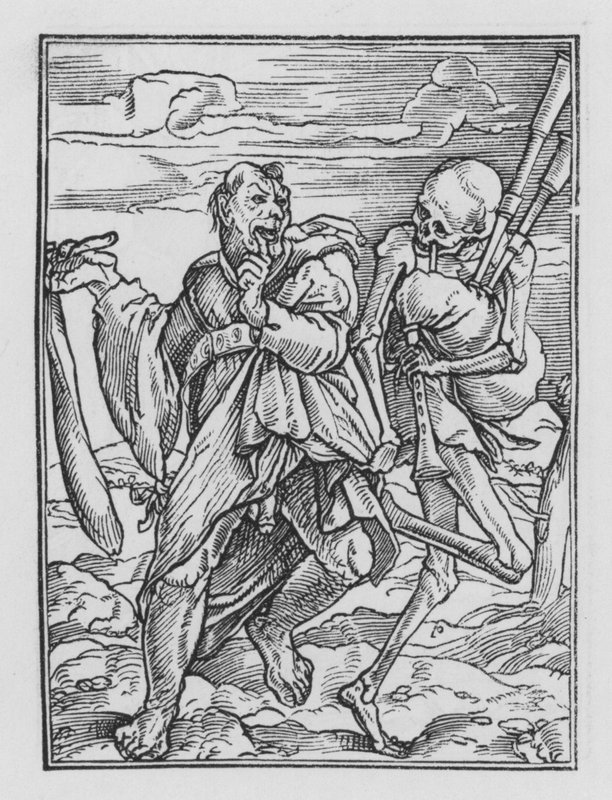 Holbeins Dødsdans: Idiotnarren av Hans after Holbein the Younger